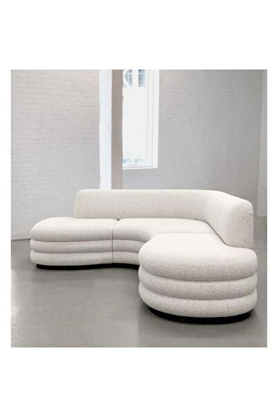 HOME HOUSE Linen and MDF corner sofa - off white