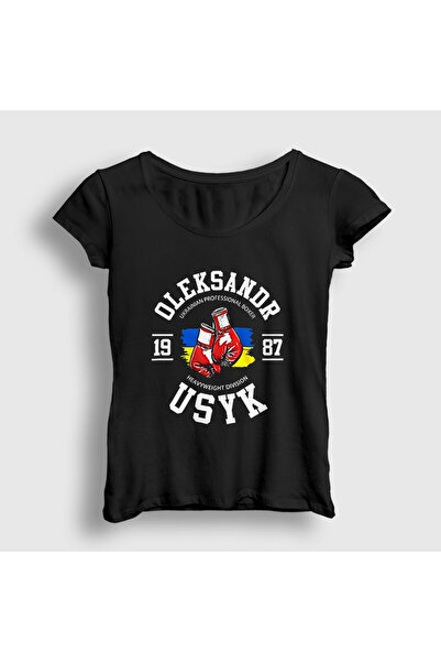 Presmono Women's Black Team Boxing Boxing Oleksandr Usyk T-Shirt 579793Tt