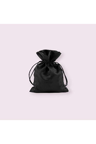 Crisalida satin gift bag, 13 x 18 cm, Black