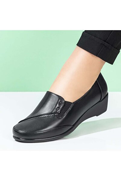 Modlet.ro Pantofi sport negri cu platformă și material elastic pentru femei M...