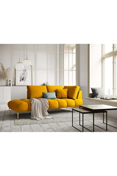 HOME HOUSE أريكة 85 × 180 × 85 سم - أصفر