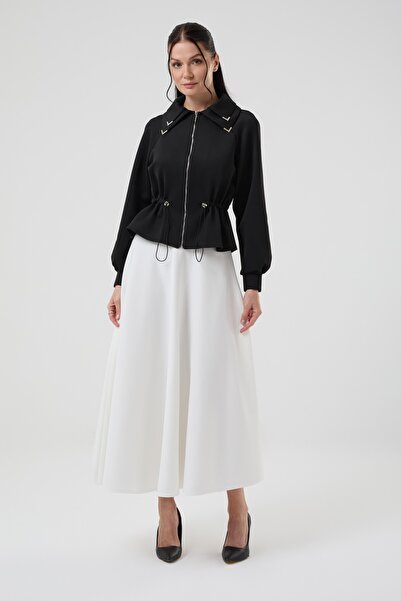 Jupe Women's Double Collar Detailed Short Cap 9271