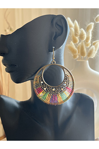 Büyük Hanım Big Style Colorful Round Rope Earrings