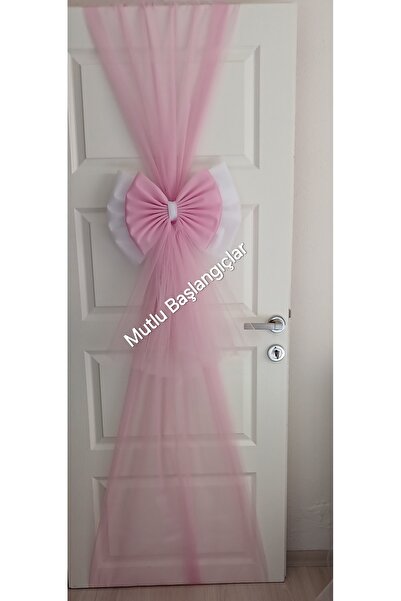 Mutlu Başlangıçlar Hospital Decoration, Baby Room Door Tulle and Bow