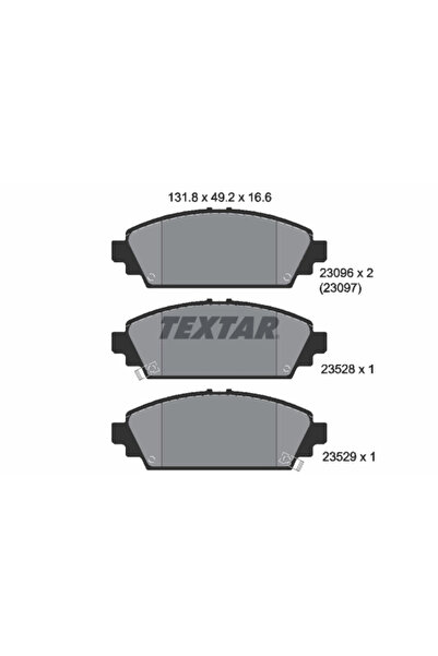 TEXTAR Комплект накладки за дискови спирачки Honda Accord 6/Civic 7