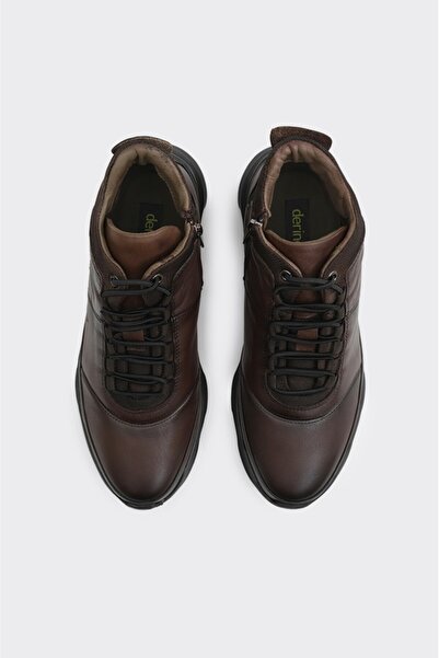 derinet Fermuarlı Hakiki Deri Erkek Bot