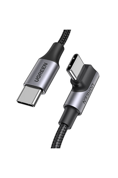 Other USB-C Braided Angled Cable 480Mb/s 2m Black and Gray