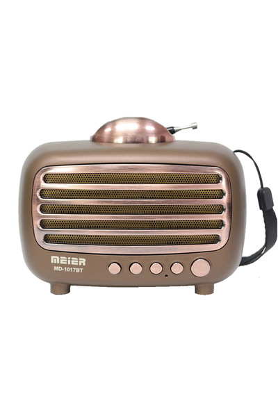 RTG MD1017 Ahşap Nostaljik Görünümlü Bluetoothlu USB-SD Card Girişli Radyo Hoparlör Müzik Kutusu