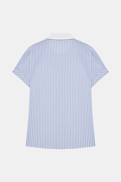 W Collection MAVİ ÇİZGİLİ GÖMLEK