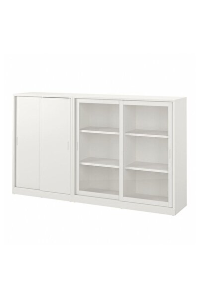 hobiurun Sürgü kapaklı dolap, kırık beyaz, 201x37x116 cm