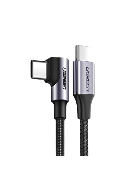 Other Angled USB-C Power Delivery Cable 60W 20V 3A 1m Black-Gray