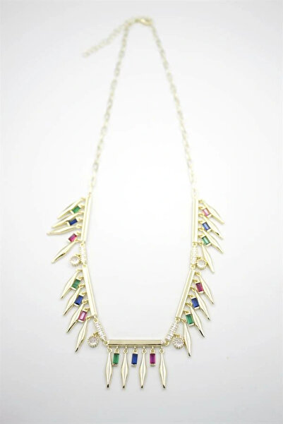 Generic Brand Litaetrend Stone Dangle Brand Necklace - Gold