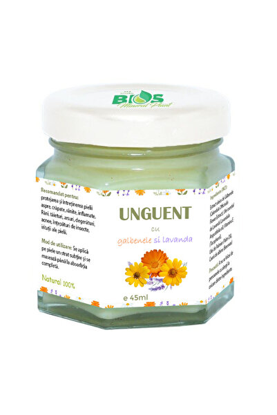 Bios Mineral Plant Unguent cu gălbenele și lavandă, 100%, 45 ml