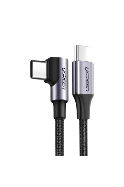 Other Angled USB-C Power Delivery Cable 60W 20V 3A 2m Black-Gray