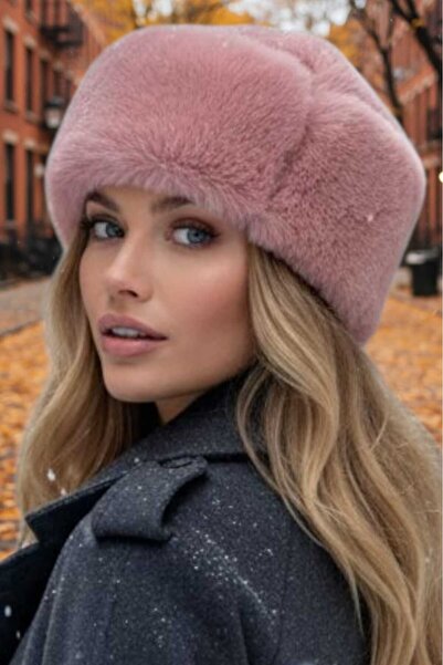 Mood Agenda Pălărie de iarnă pentru femei, din blană vegană, din pluș
