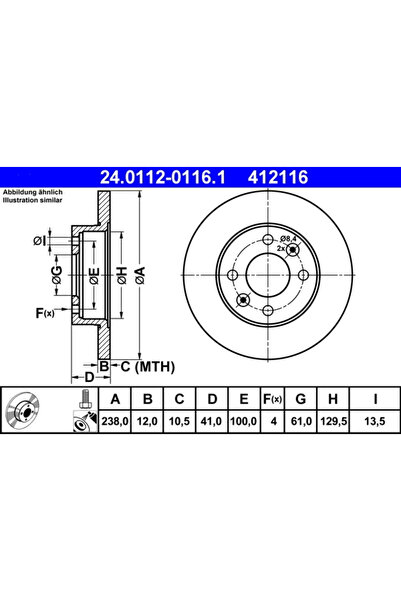 Ate Disc Frana Dacia Logan Renault 11/21 Limuzina/9