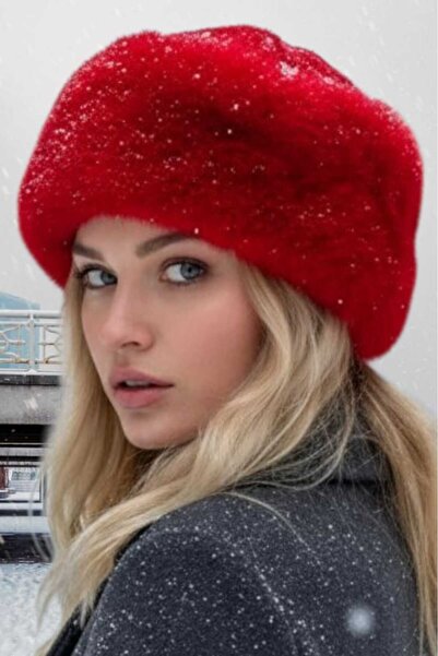 Trenderrs Women's Winter Vegan Fur Plush Kalpak Hat