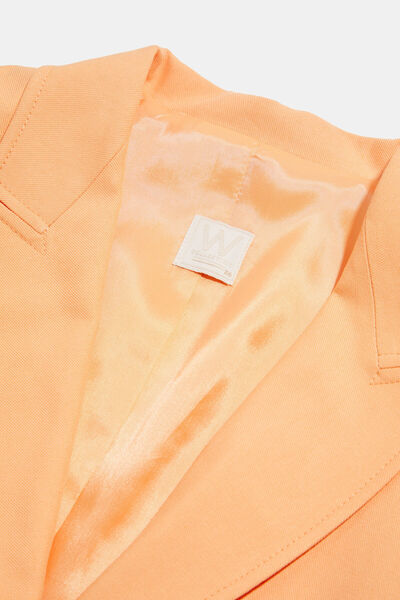 W Collection Light Orange Linen Viscose Jacket