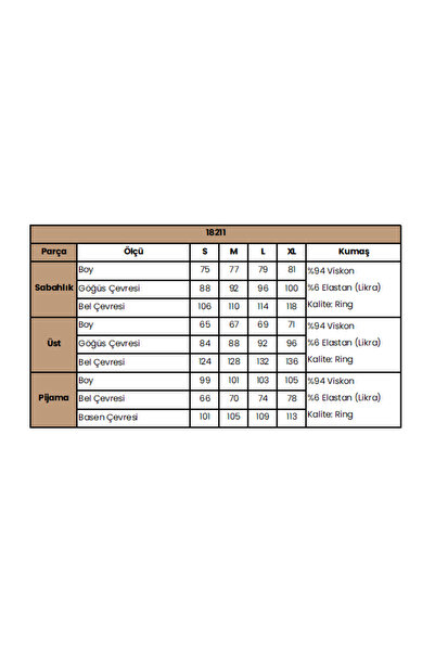 B&M TREND MONAMİSE Dantelli Önü Düğmeli Hamile Lohusa 3' lü Pijama Takımı