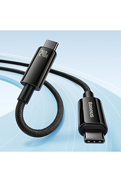 Other Braided USB-C Cable 480Mb/s 240W Tungsten Gold 3m Black