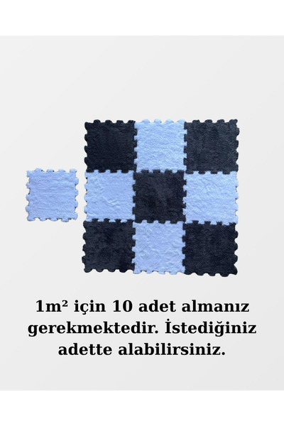 Tekstilnet Peluş Kreş Halısı Anaokulu Puzzle Halı Japon Halı