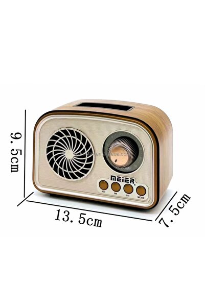RTG MD1010 Ahşap Nostaljik Görünümlü Bluetoothlu USB-SD Card Girişli Radyo Hoparlör Müzik Kutusu