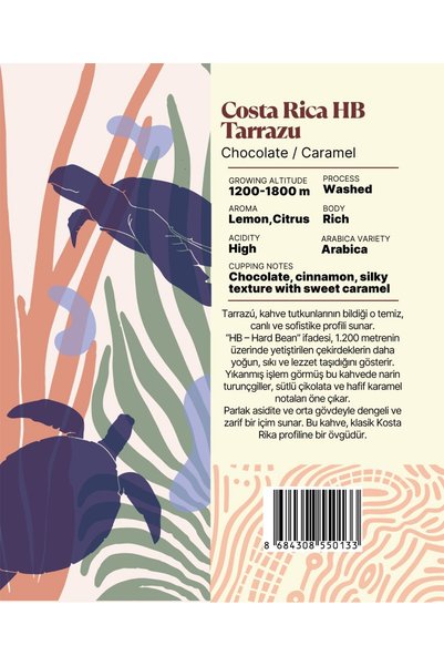 Mare Mosso Caffe ê Vendite Costa Rica Hb Tarrazu Local Filter Coffee 250 Gr.