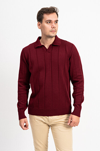 F&K Ανδρικό πλεκτό πουλόβερ Polo Neck