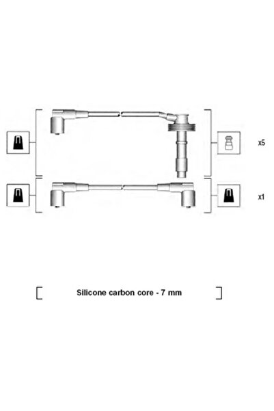 MAGNETI MARELLI Комплект кабели за запалване Volvo 850/940 2/C70 1