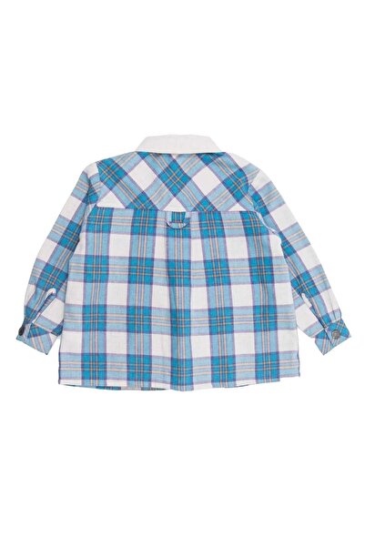 Ozmoz By Mukadder Özden Plaid Blue Winter Little Boys Shirt