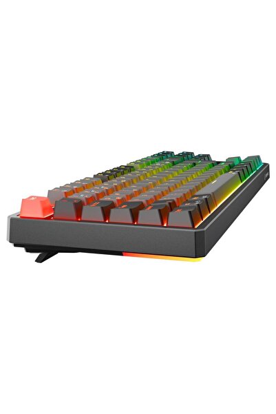 Rampage YORU TKL PRO Gri/Siyah 2.4ghz+BT5.0+Type-C 5 Bağlantı OUTEMU Red Swich Q Kablosuz RGB Mekani