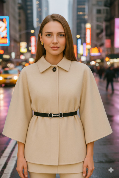 kleshus Μπεζ oversized Παντζόνι / Τουνίκ Hijab Νέας Σεζόν Άνετο Μοντέρνο Κομψό Συνδυασμός