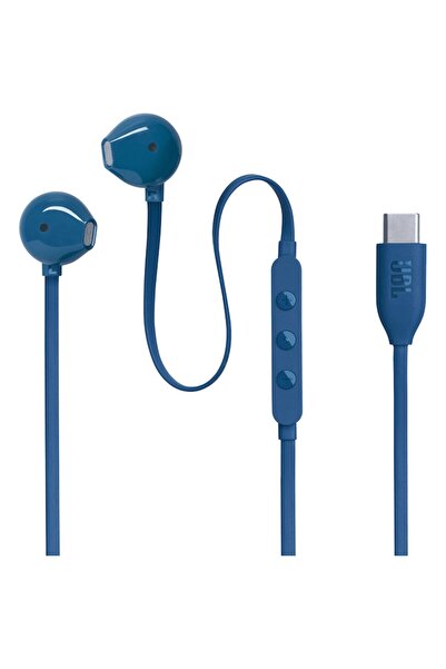 JBL Căști intraauriculare cu fir Tune 305C, bas pur, rezoluție înaltă, USB-C, albastre