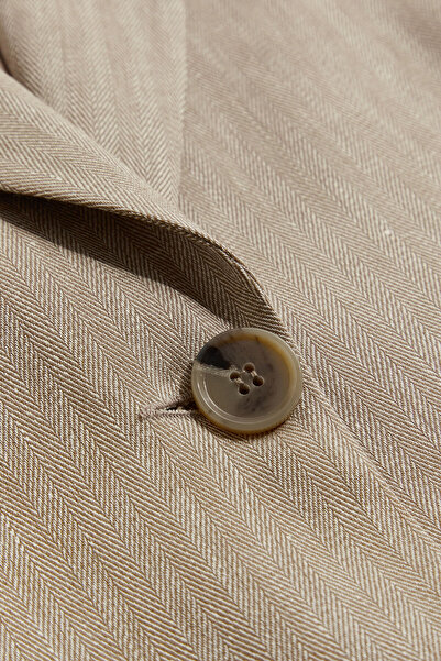 W Collection Beige Linen Mixed Jacket
