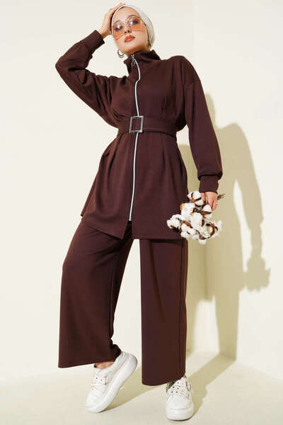 VOLT CLOTHİNG Loyşa Belt Detailed Two-Piece Set