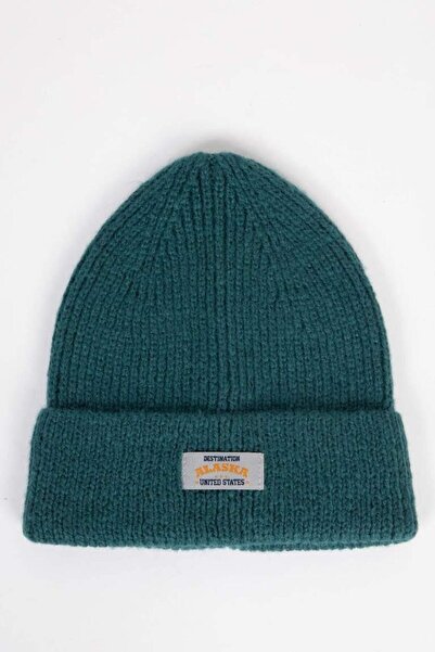 DeFacto Men's Label Printed Knitwear Beanie (25 Wn)