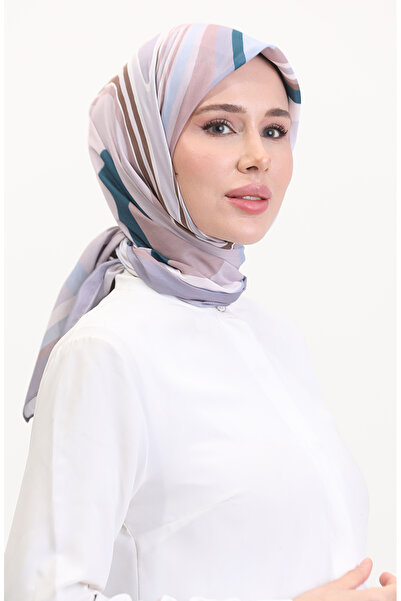 sefamerve Μαλακό κασκόλ με σχέδιο 70254-06 Mustard Petrol