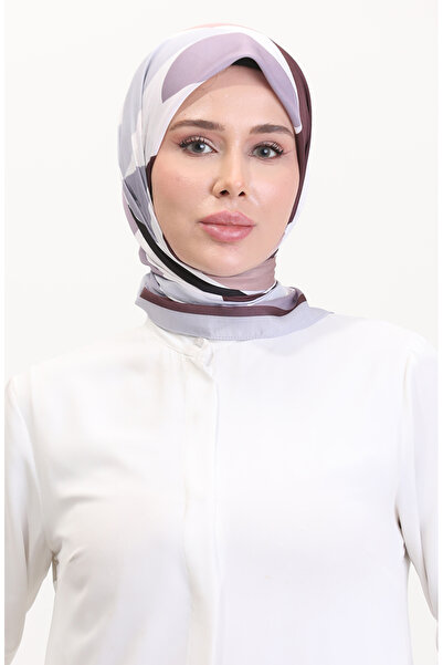 sefamerve Μαλακό κασκόλ με σχέδιο 70246-10 Ασημί Γκρι Μούρντι