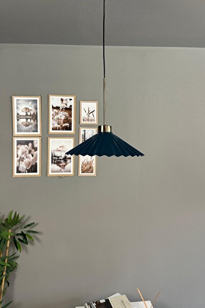 Bamyum Avilla Deniz Yeşili Metal Tekli Avize İnce Eskitme Başlık Rustik Mutfak Modern Sarkıt Aydınlatma