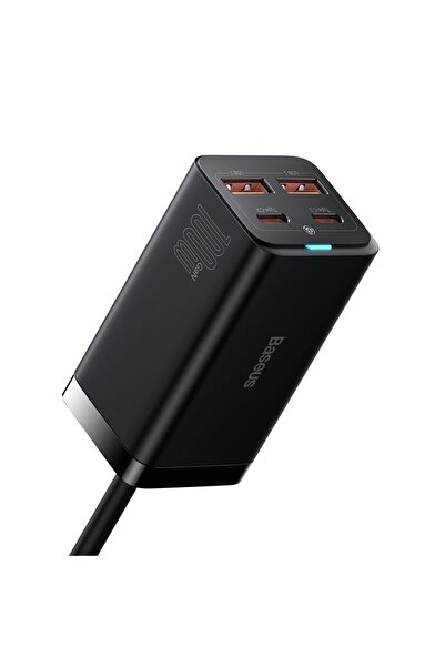 Other Încărcător rapid universal GaN de perete 2x USB-C 2x USB 100W QC 4.0+ AFC Negru