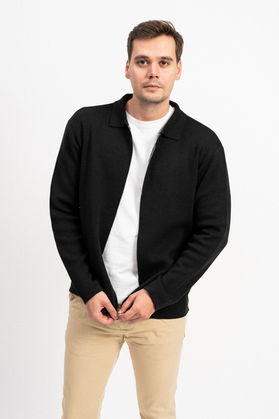 F&K Pánský pletený kardigan na zip