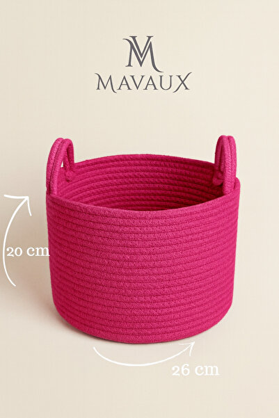 MaVaux Φυσικό χειροποίητο ψάθινο καλάθι από γιούτα 20x26 cm – Διακοσμητικό, π...