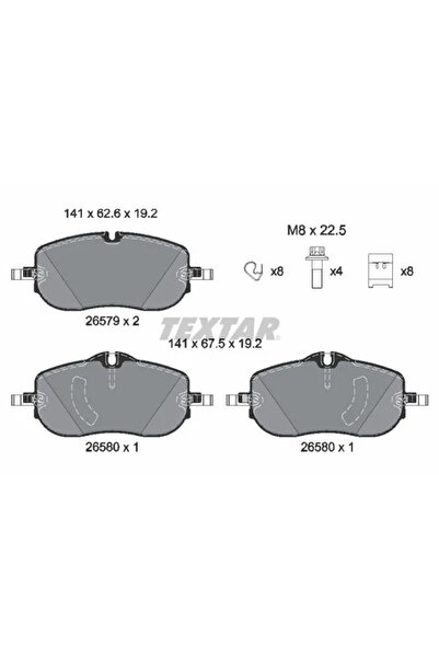TEXTAR Set Placute Frana Frana Disc Mercedes-Benz C-Class