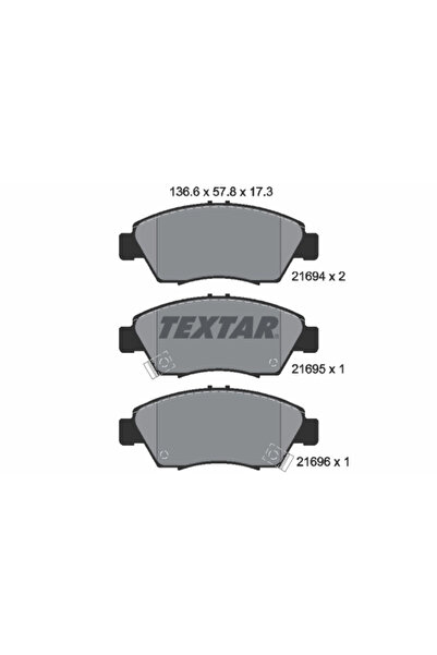 TEXTAR Set Placute Frana Frana Disc Acura Rsx Cupe Honda Airwave/City 5 Limuz...