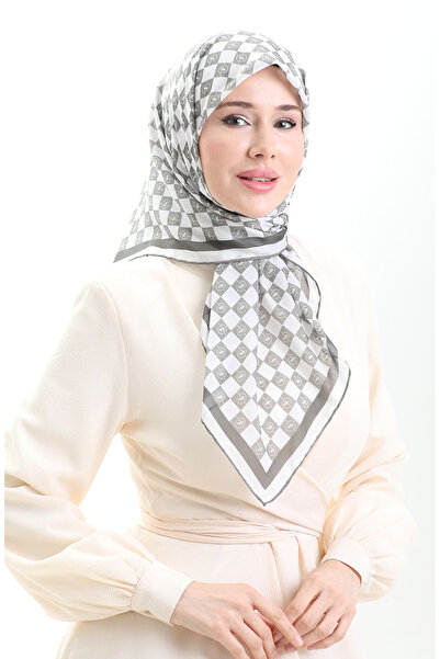 sefamerve Eșarfă moale cu model 70294-09 Verde mucegai