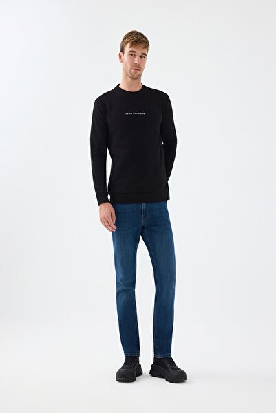 Loft 2035687 بنطلون جينز ريكاردو للرجال باللون الأزرق الداكن بخصر عادي وساق ع...