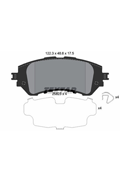 TEXTAR Комплект спирачни накладки за дискови спирачки Toyota Yaris Toyota (Fa...