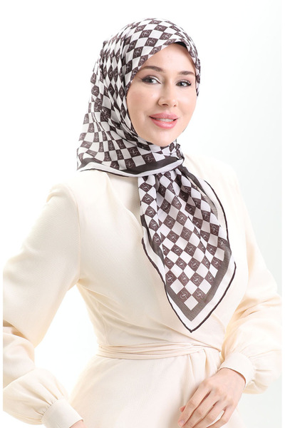 sefamerve Eșarfă moale cu model 70294-04 Negru