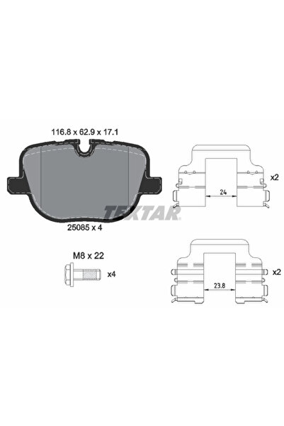 TEXTAR Set Placute Frana Frana Disc Land Rover Range Rover 3/Range Rover Sport 1
