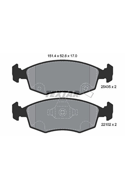 TEXTAR Комплект спирачни накладки за дискови спирачки Fiat 500